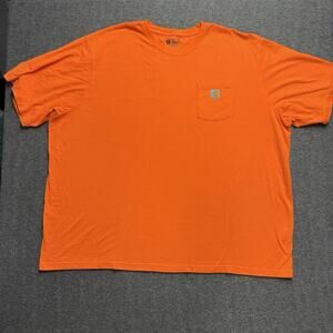 Carhartt T-Shirt Mens 5XL Orange Loose Fit Short Sleeve Utility Workwear K87-M